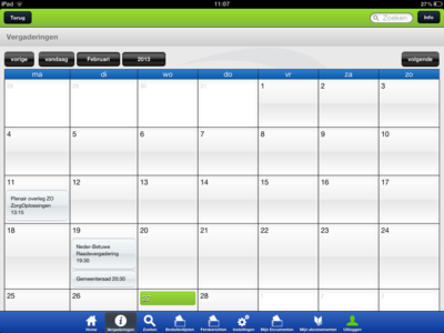 ZO| vergader-app kalender